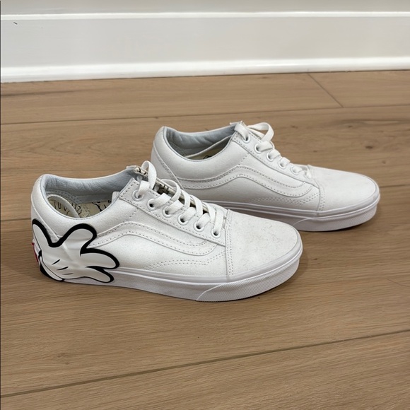 Vans Shoes - Vans White Sneakers with Disney Mickey Mouse Hands